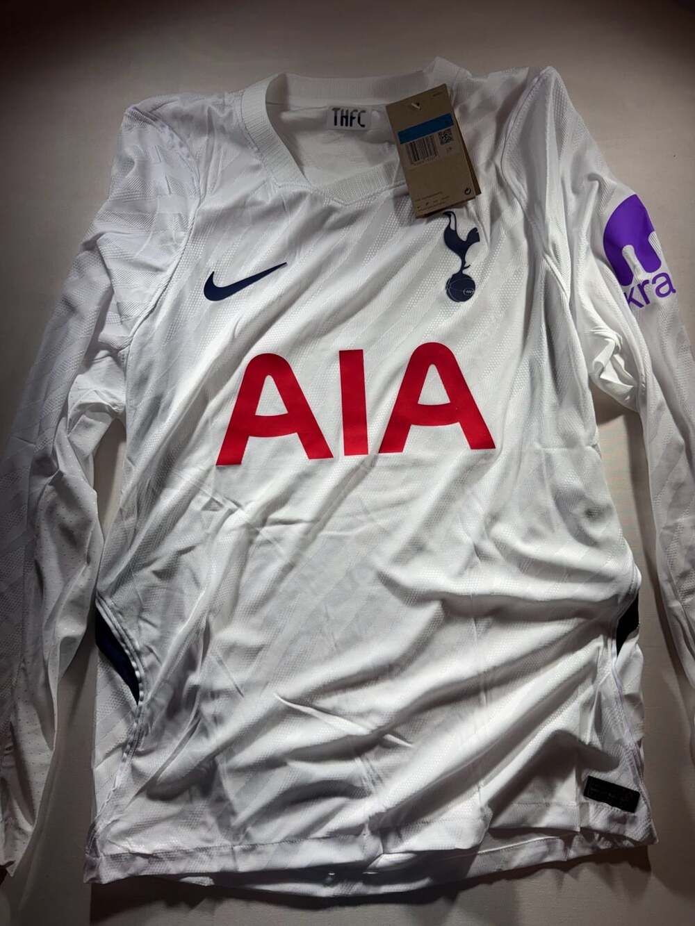 Nike Tottenham Hotspur Long Sleeve Home Jersey Size M White